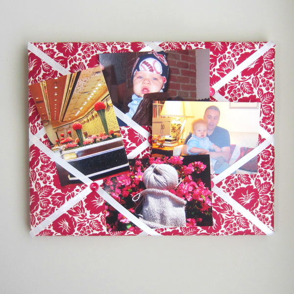 11"x14" Memory Board or Bow Holder-Berry Floral - Hold It!