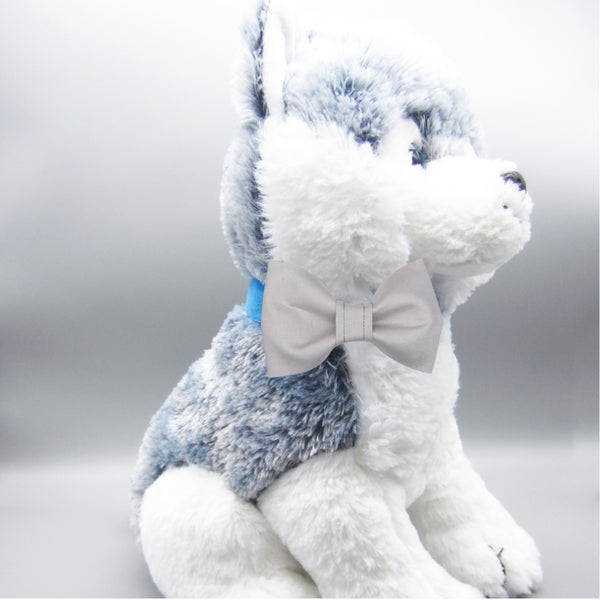 Ash Grey Pet Bow Tie or Sailor Bow-4 Sizes Available