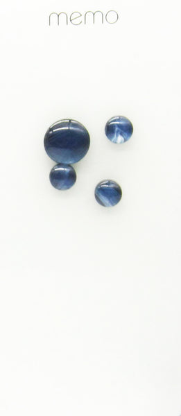 Set of 4 Handpainted Magnets -Navy Blue & Silver 18 & 30mm