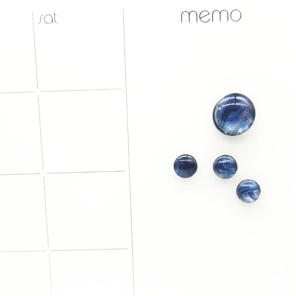 Set of 4 Handpainted Magnets -Navy & Silver