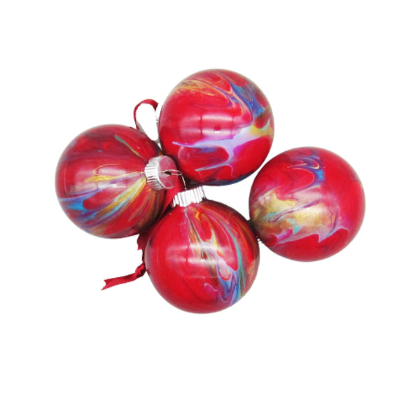 red and gold ball christmas ornaments