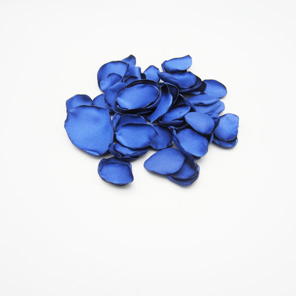 Sapphire Blue Satin Flower Petals For Wedding Decor