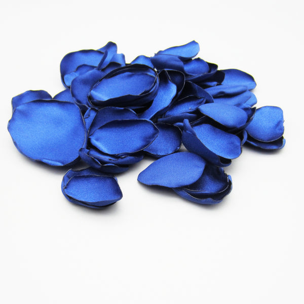 Sapphire Blue Satin Flower Petals For Wedding Decor
