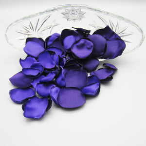 50 Purple Satin Flower Petals For Wedding Decor