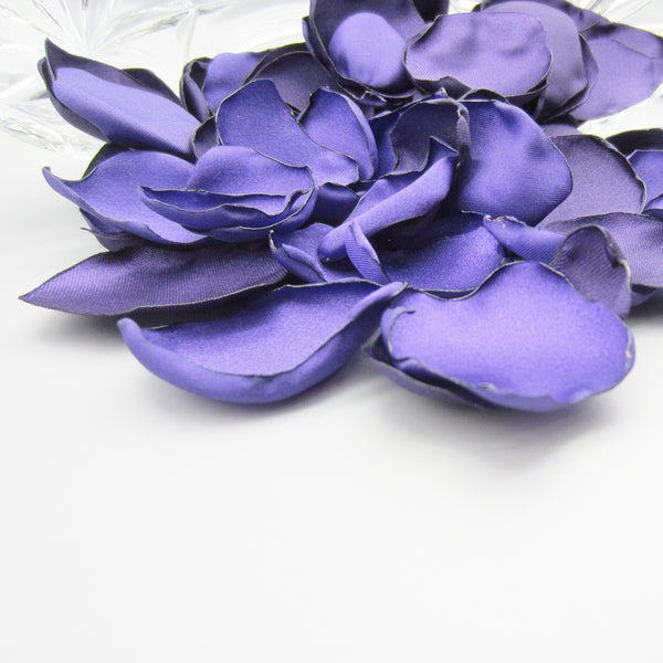50 Purple Satin Flower Petals For Wedding Decor