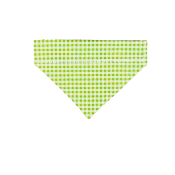 Apple Green Polka Dot Pet Bandana- Fits Over Collar 4 Sizes Available