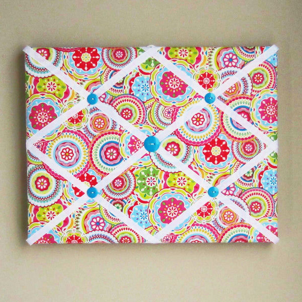 11"x14" Memory Board or Bow Holder-Mosaic Pink, Blue, Green, Yellow