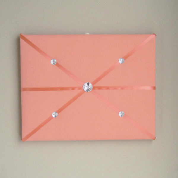 11"x14" Memory Board or Bow Holder-Creamsicle Orange Peach