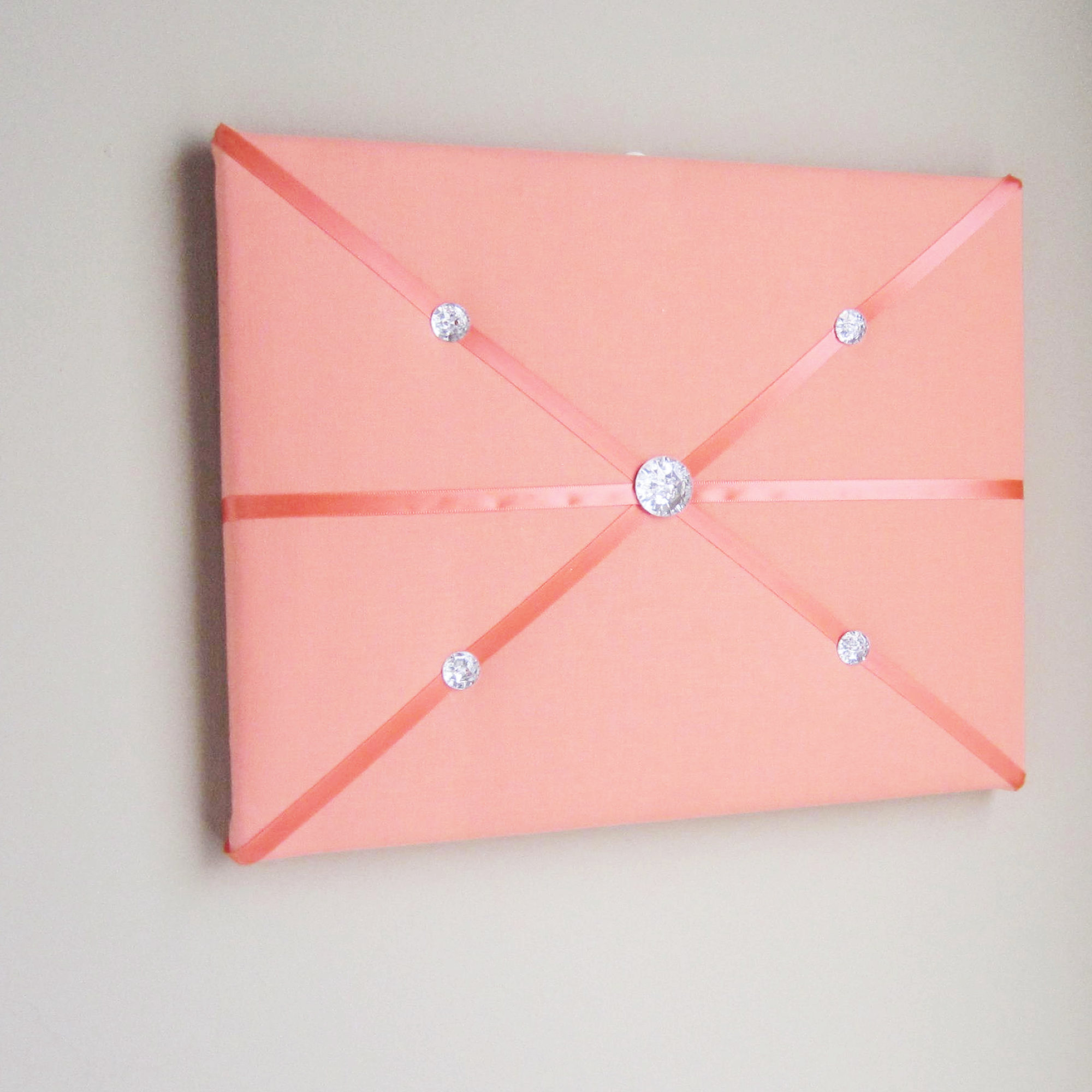 11"x14" Memory Board or Bow Holder-Creamsicle Orange Peach