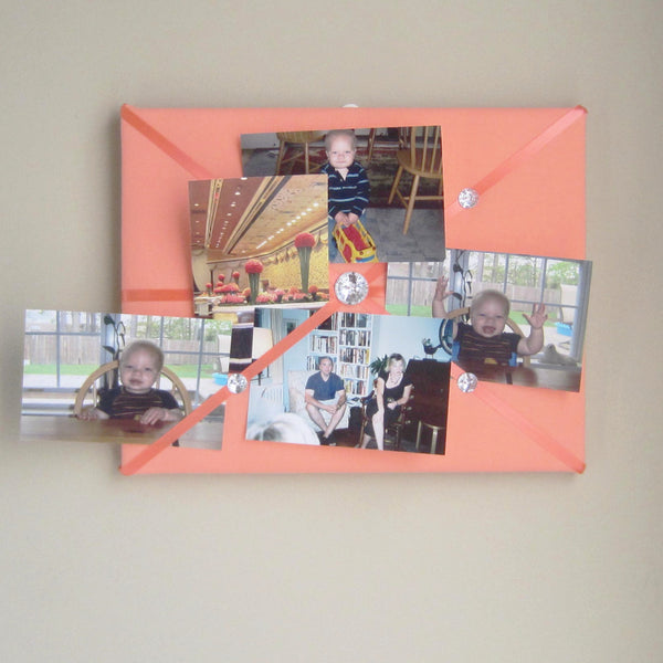 11"x14" Memory Board or Bow Holder-Creamsicle Orange Peach