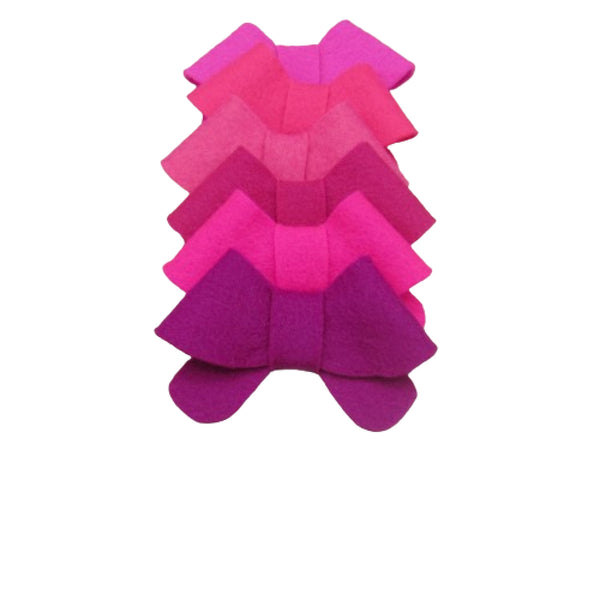 Set of 6 Fortune Cookie Felt Bow Hair Clip-Large