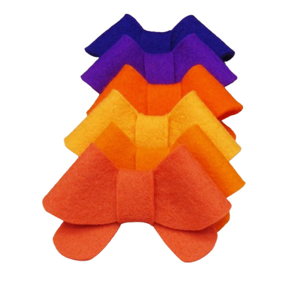Set of 6 Fortune Cookie Felt Bow Hair Clip-Large
