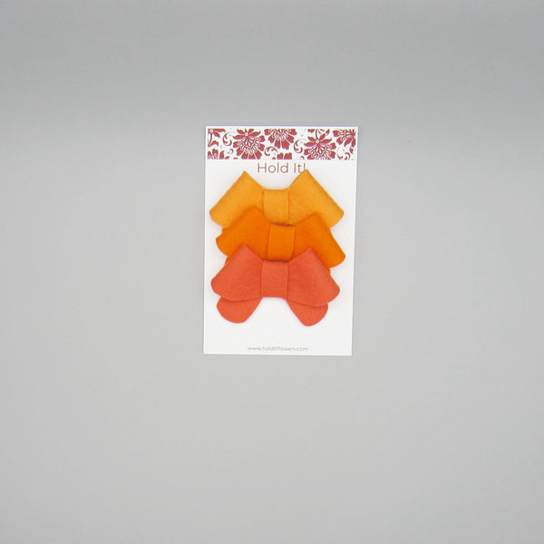 Set of 6 Fortune Cookie Felt Bow Hair Clip-Large