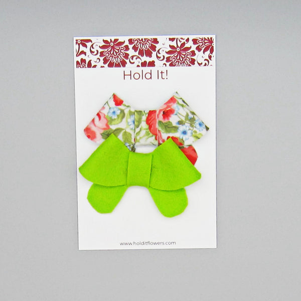 Set of 7 Fortune Cookie Felt Bow Hair Clip-Large