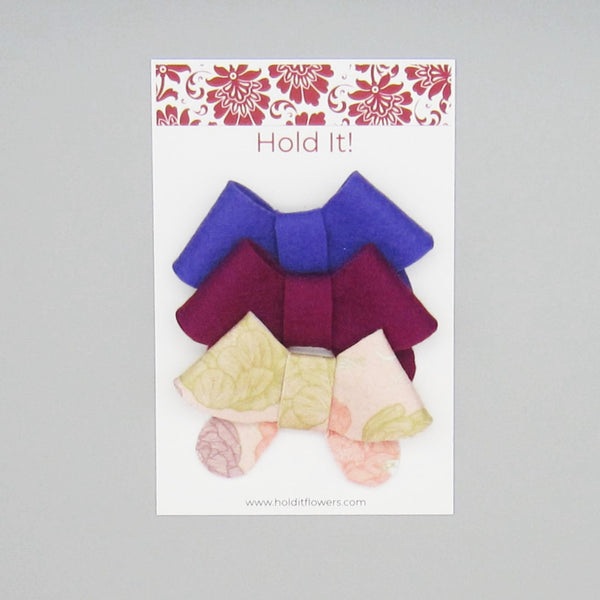 Set of 7 Fortune Cookie Felt Bow Hair Clip-Large