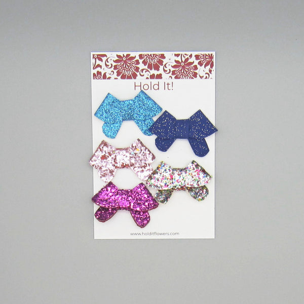 Set of 8 Fortune Cookie Felt Bow Hair Clip-Small