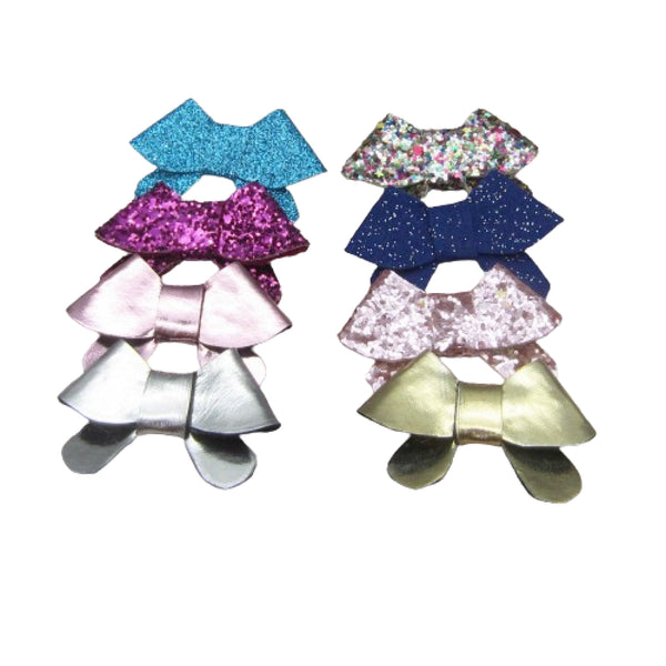 Set of 8 Fortune Cookie Felt Bow Hair Clip-Small