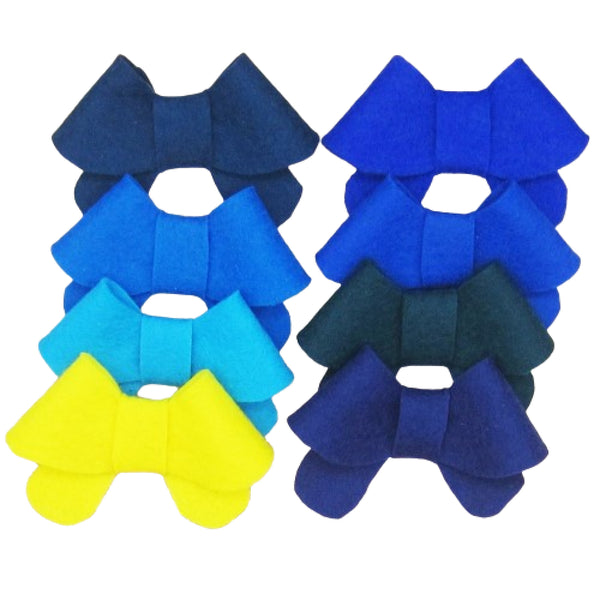 Set of 8 Fortune Cookie Felt Bow Hair Clip-Large