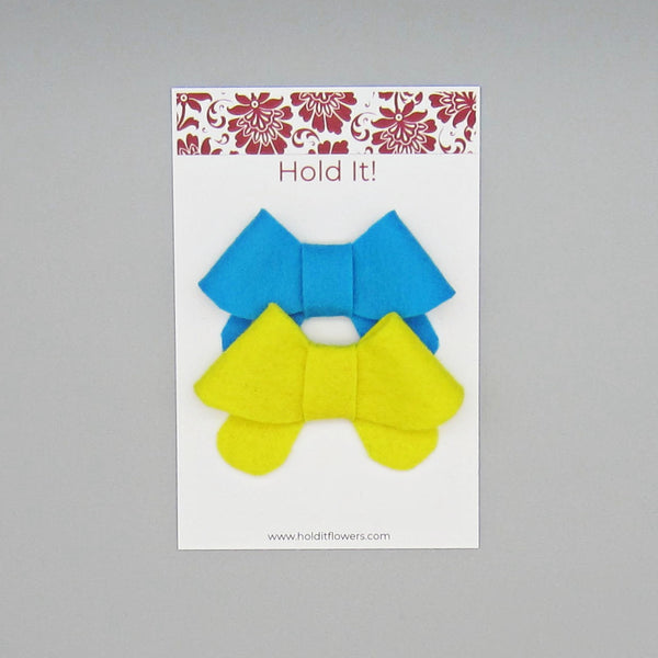 Set of 8 Fortune Cookie Felt Bow Hair Clip-Large