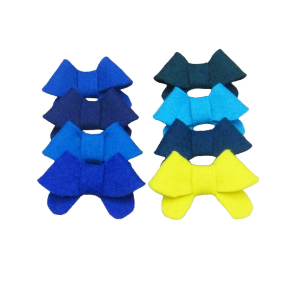 Set of 8 Fortune Cookie Felt Bow Hair Clip-Small