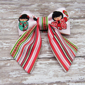 Pink Babies Bow Tie or Sailor Bow-4 Sizes Available