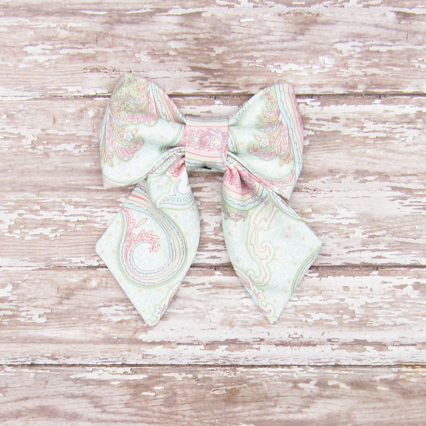Paisley Pet Bow Tie or Sailor Bow-4 Sizes Available