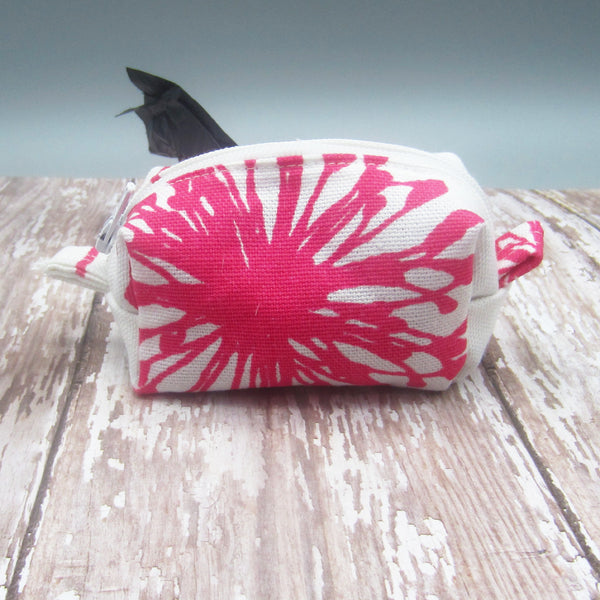 Hot Pink Flower Pet Waste Bag Holder