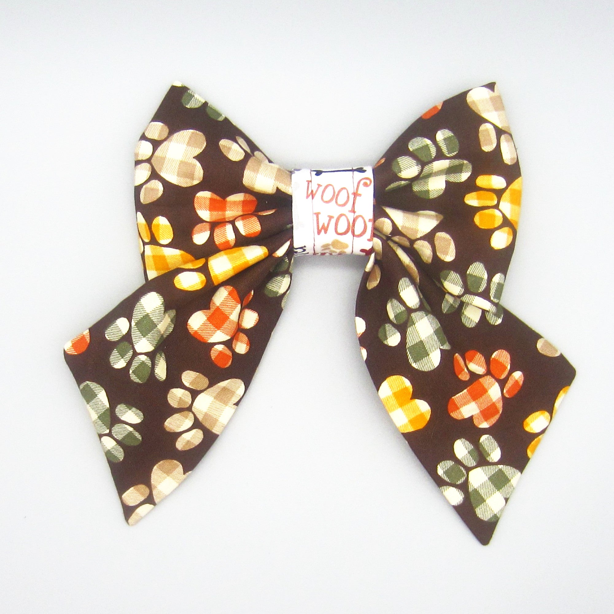Fall Paw Prints Pet Bow Tie or Sailor Bow-4 Sizes Available