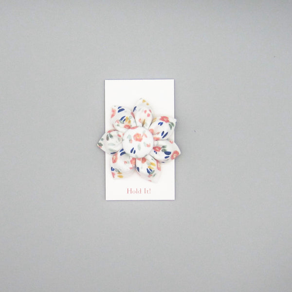 Peach & Navy Floral Flower For Pet Collar-4 Sizes