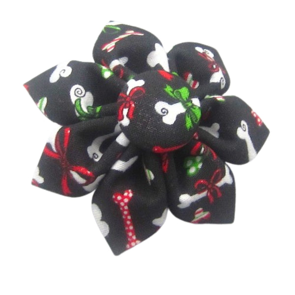 Christmas Dog Bones Flower For Pet Collar-4 Sizes