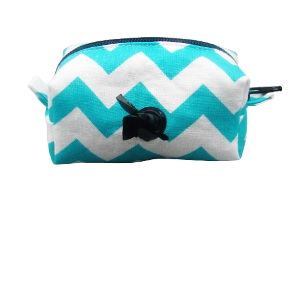 Turquoise Chevron Pet Waste Bag Holder