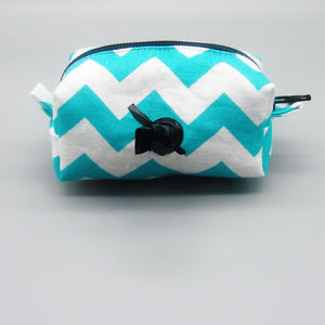 Turquoise Chevron Pet Waste Bag Holder