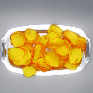 50 Gold Satin Flower Petals For Wedding Decor