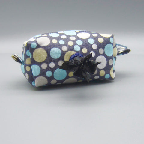 Blue Polka Dot Pet Waste Bag Holder