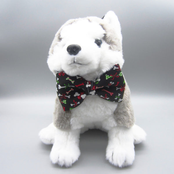Christmas Bones Pet Bow Tie or Sailor Bow -4 Sizes Available