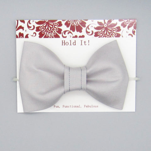 Ash Grey Pet Bow Tie or Sailor Bow-4 Sizes Available