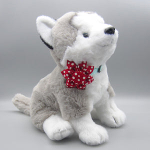Red White & Black Polka Dot Flower For Pet Collar-4 Sizes