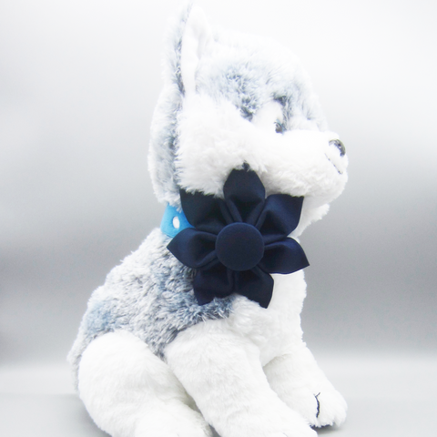 Navy Flower For Pet Collar-4 Sizes