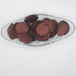 50 Brown Satin Flower Petals For Wedding Decor