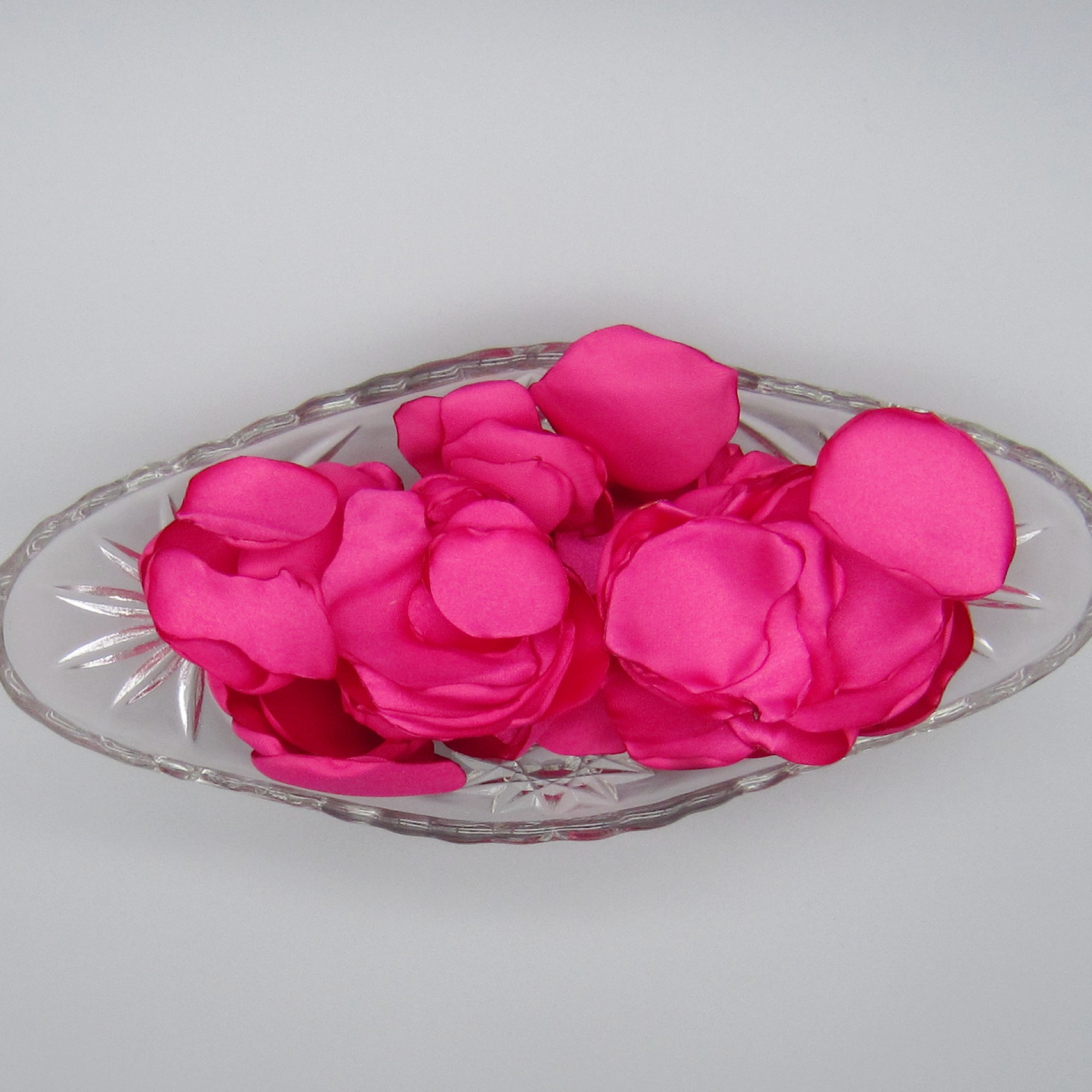 50 Cherry Satin Flower Petals For Wedding Decor