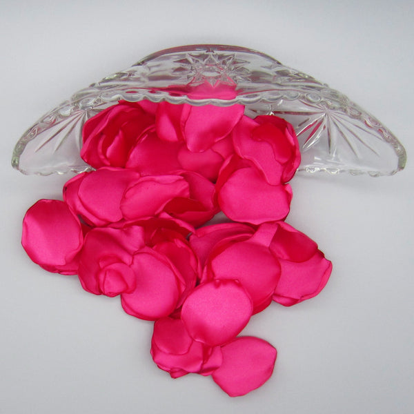 50 Cherry Satin Flower Petals For Wedding Decor