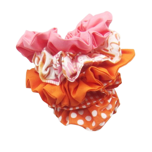 Set of 5 Orange Scrunchies