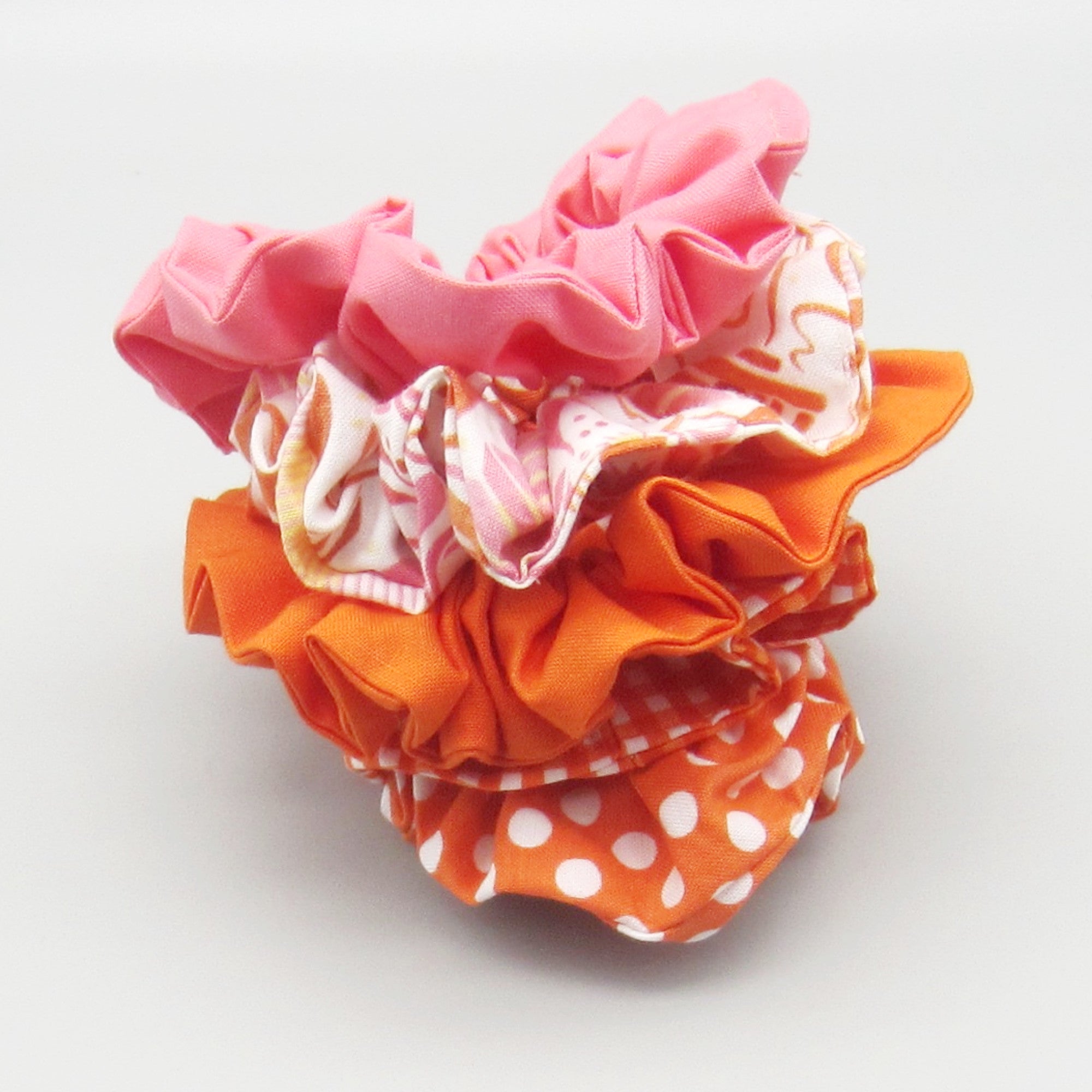 Set of 5 Orange Scrunchies