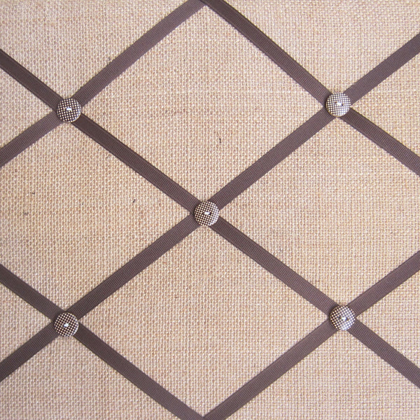 11"x14"  Memory Board or Bow Holder-Burlap & Brown