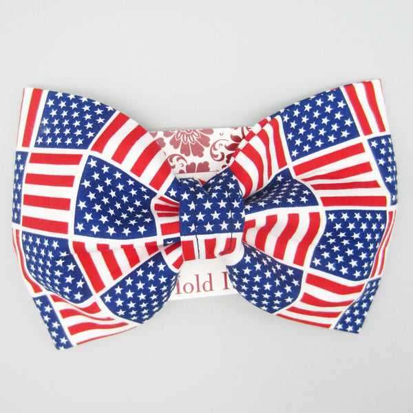 American Flag Pet Bow Tie or Sailor Bow-4 Sizes Available