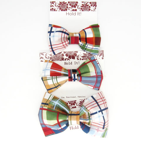 Patchwork  Plaid Pet Bow Tie or Sailor Bow-4 Sizes Available