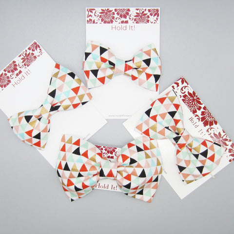 Triangles Pet Bow Tie or Sailor Bow-4 Sizes Available
