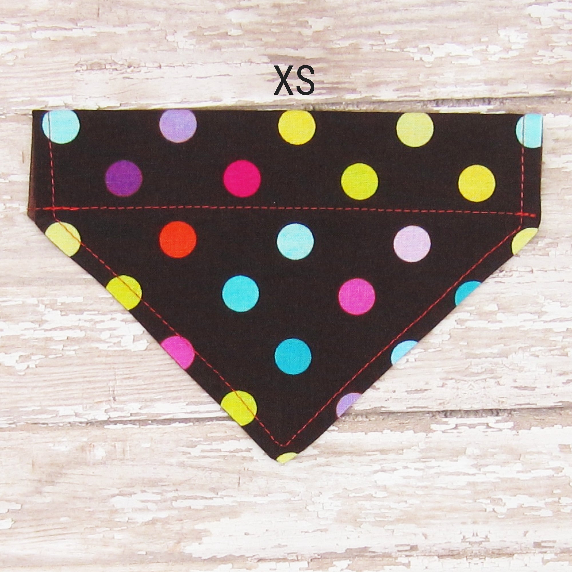 Brown Dottie Pet Bandana-4 Sizes Fits Over Collar
