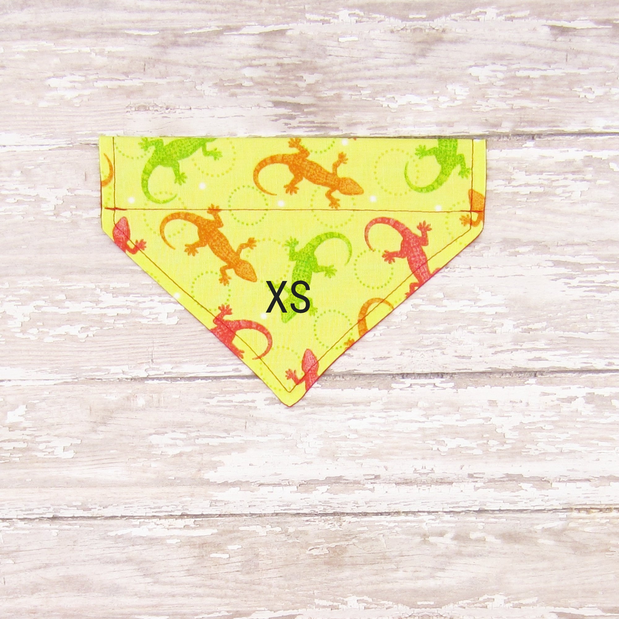 Yellow Lizards Pet Bandana or Bow Tie-4 Sizes Fits Over Collar