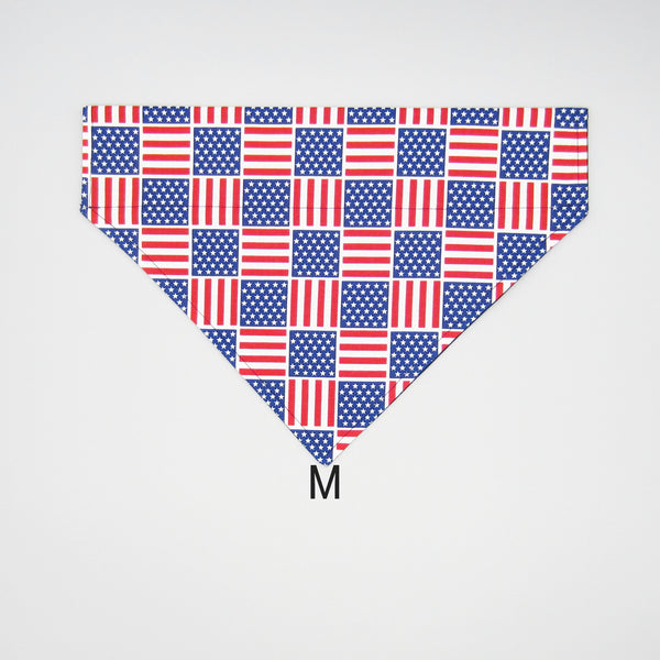 Red, White & Blue Pet Bandana- Fits Over Collar 4 Sizes Available